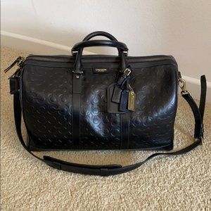 Authentic Coach Leather Boston Duffle Bag